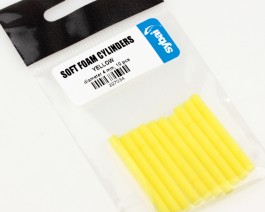 Soft Foam Cylinders, Yellow, 4 mm